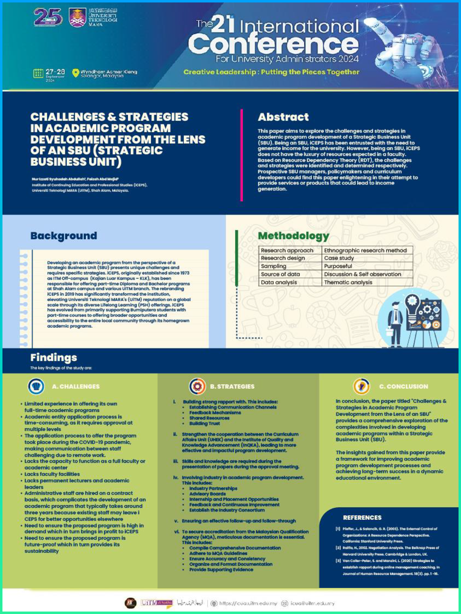 Poster 1: Challenges & Strategies In Academic Program Development From The Lens Of A Strategic Business Unit (SBU)